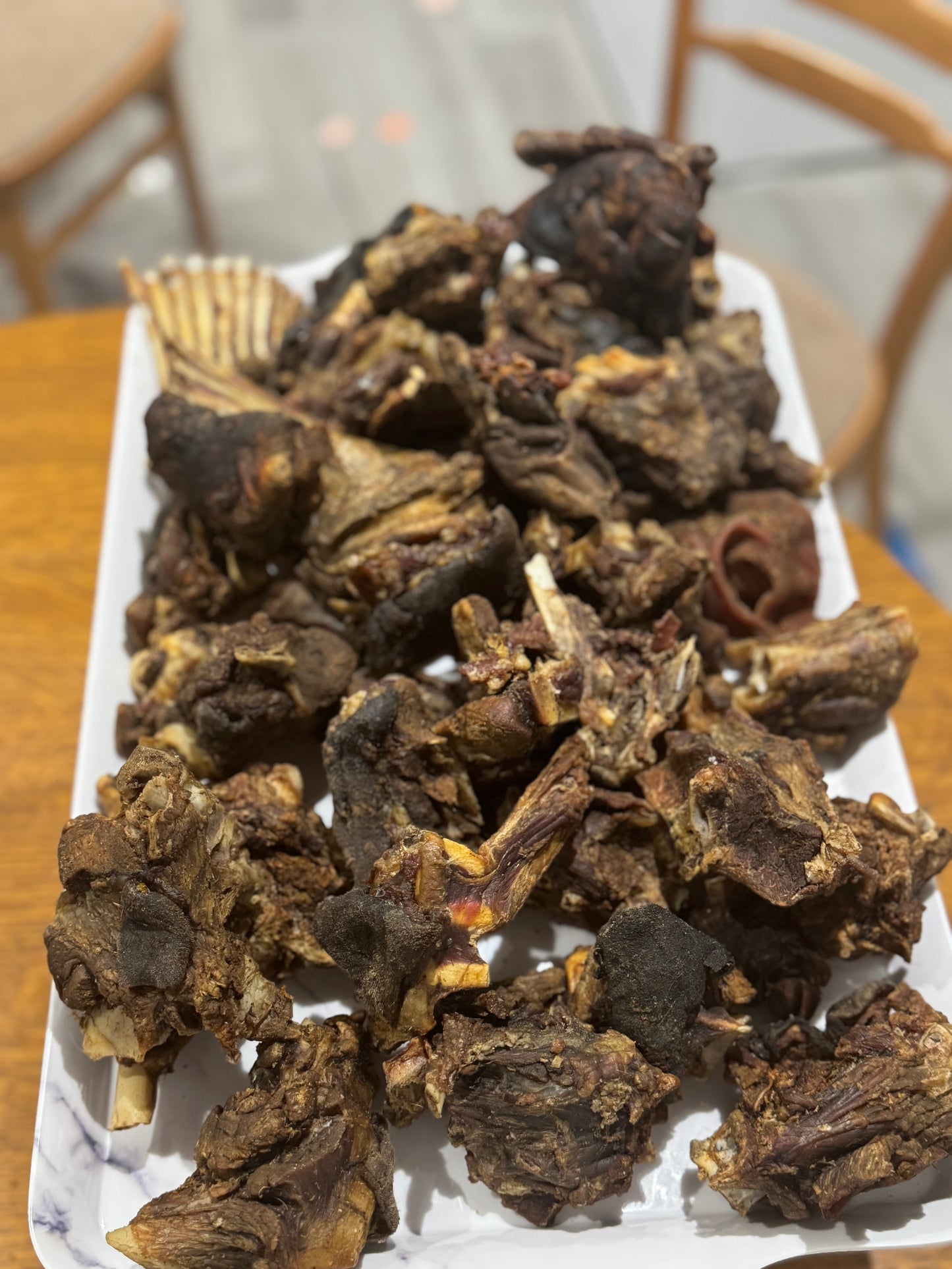 Dried Smoked Nigerian goat meat with flesh