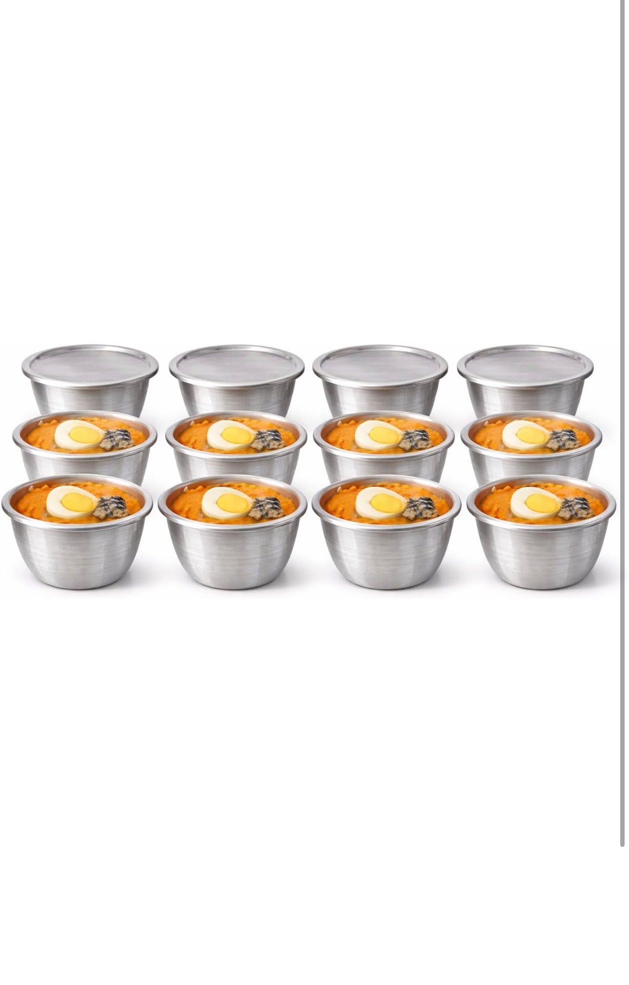 Reusable Moi-Moi Bowls - Aluminium Pan Reusable Containers for Beans Cake & Baking - Dishwasher Safe & Oven Proof Tableware