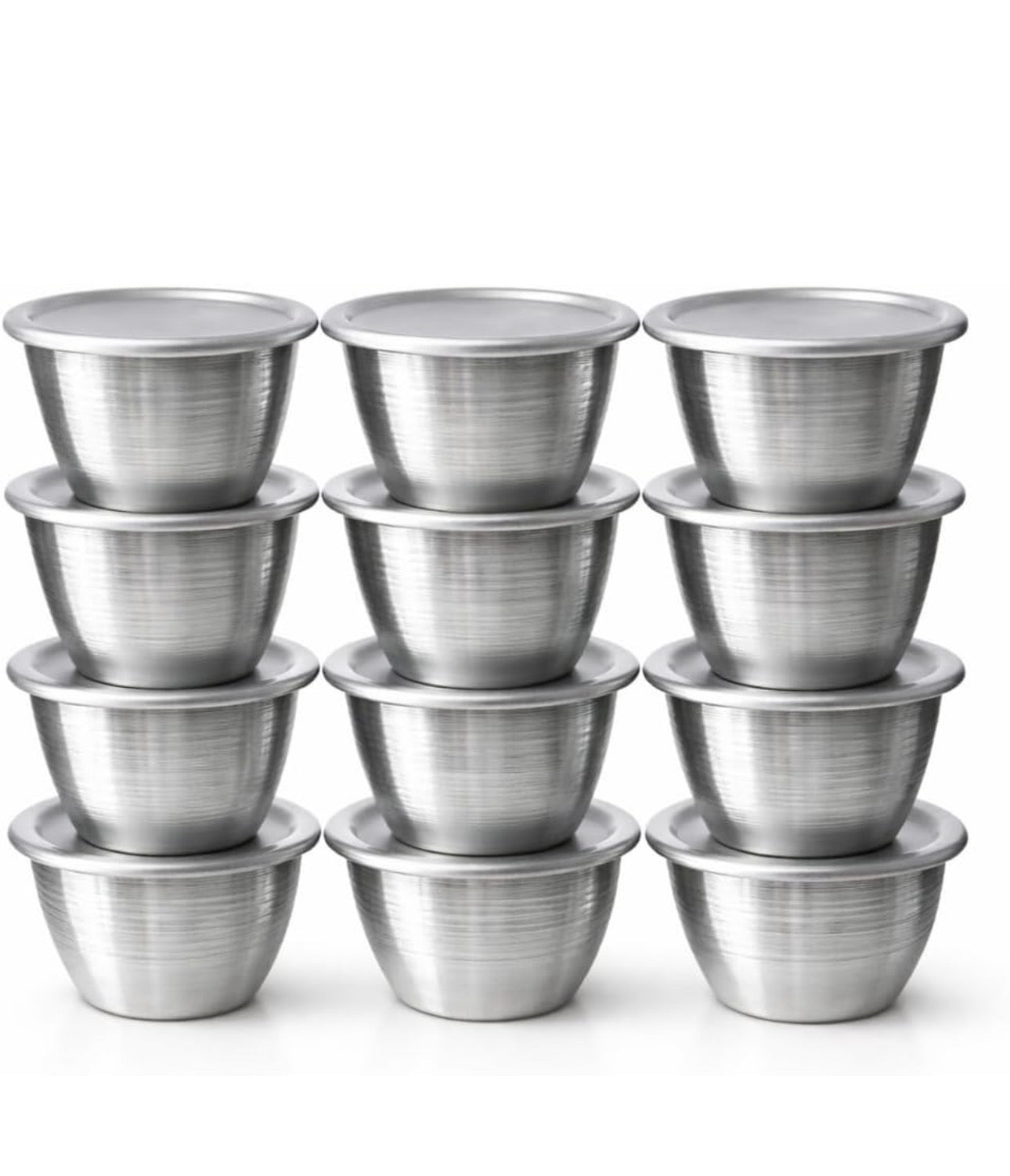 Reusable Moi-Moi Bowls - Aluminium Pan Reusable Containers for Beans Cake & Baking - Dishwasher Safe & Oven Proof Tableware