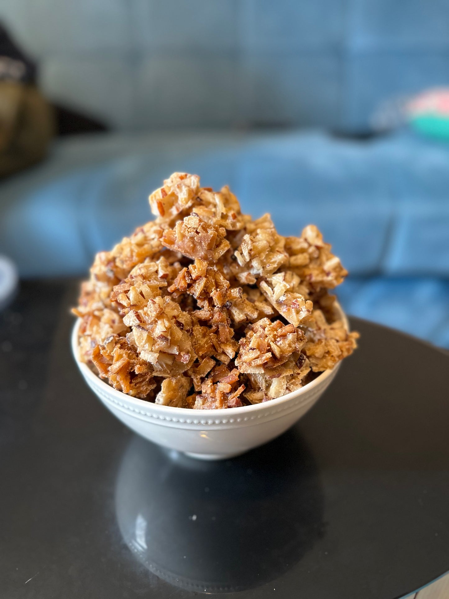 Sugar-coated coconut candy